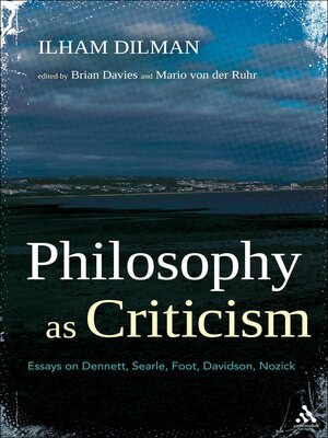 cover image of Philosophy as Criticism